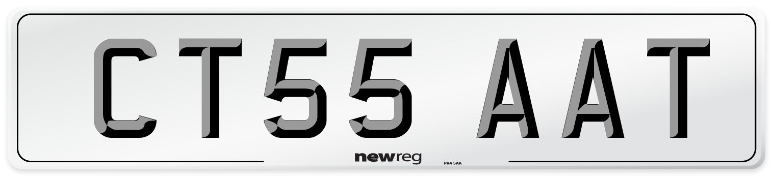 CT55 AAT Number Plate from New Reg